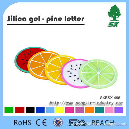 Silicone fruit coaster cup mat,Silicone Coffee Cup Mat,Silicone Coaster,Eco-friendly heat resistant silicone mat